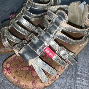 Beppi Silver Gladiator Sandals